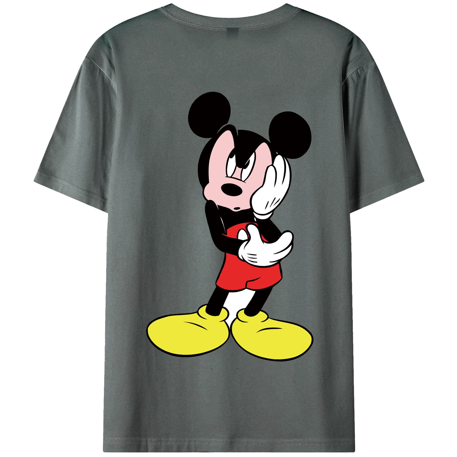 （画像用） ミッキーマウス Mickey Mouse 綿100％半袖Tシャツ（背面プリント）